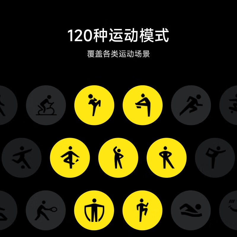 小米手环7 120种运动模式 血氧饱和度监测 智能手环 运动手环 夜跃黑高清大图