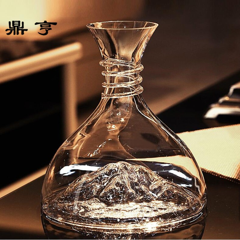 鼎亨醒酒器冰山无铅水晶玻璃红酒醒酒器快速葡萄酒分酒器红酒杯