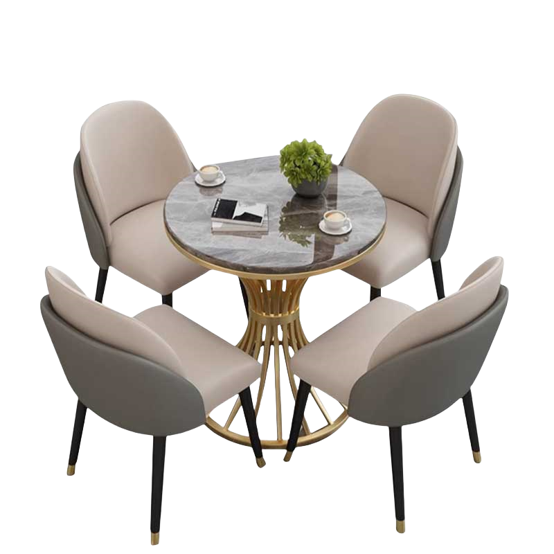 铭思达洽谈桌一桌四椅70cm套高清大图