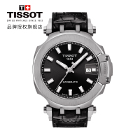 天梭(TISSOT)瑞士手表 独特时尚休闲夜光指针 竞速系列皮带男士机械手表 T115.407.17.051.00