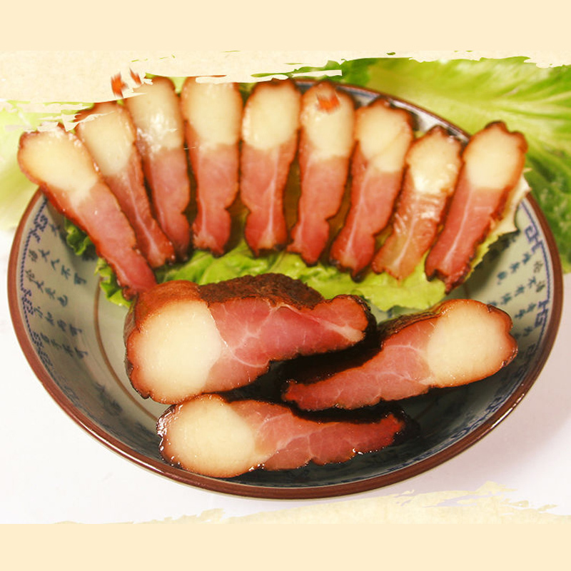 宝湘坊 腊肉后腿肉500g湖南农家柴火烟熏土猪咸肉