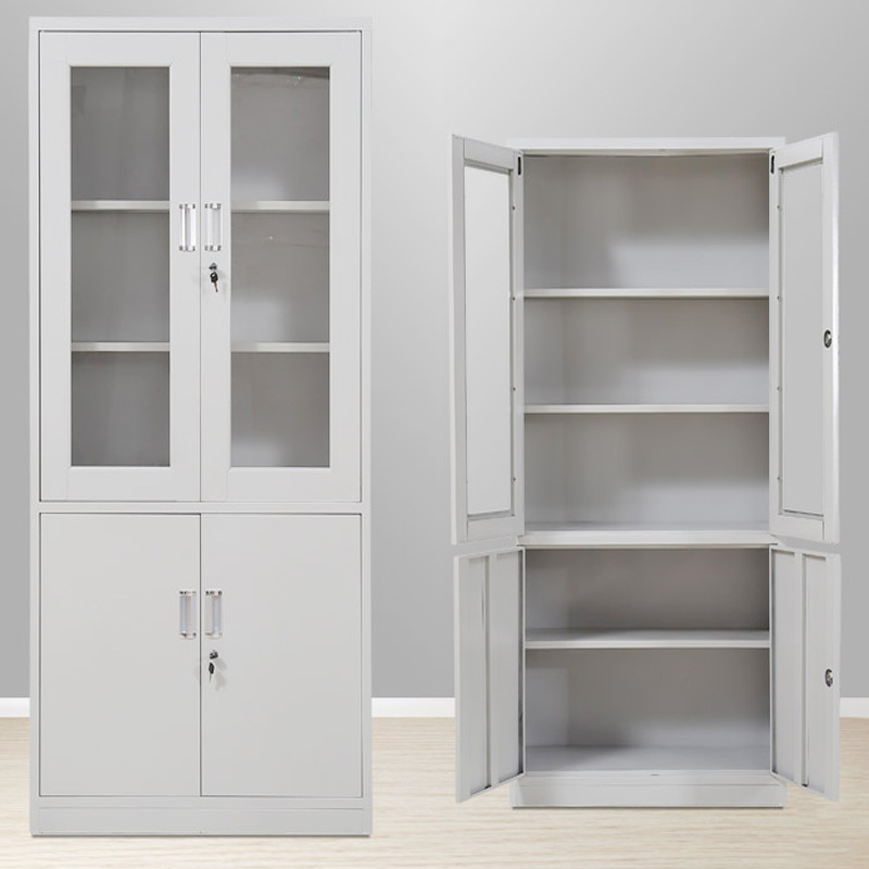 日盛达仁立式玻璃双开门文件柜板材厚度07mm