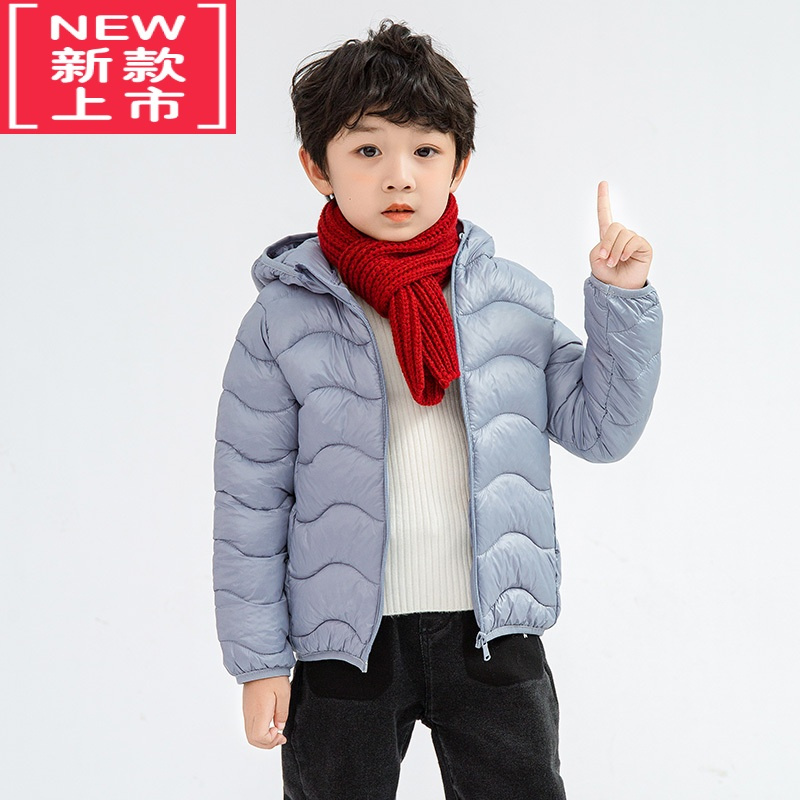 可莉允儿童棉衣轻薄款女童羽绒棉服2022新款男童棉袄中大童秋冬休闲外套