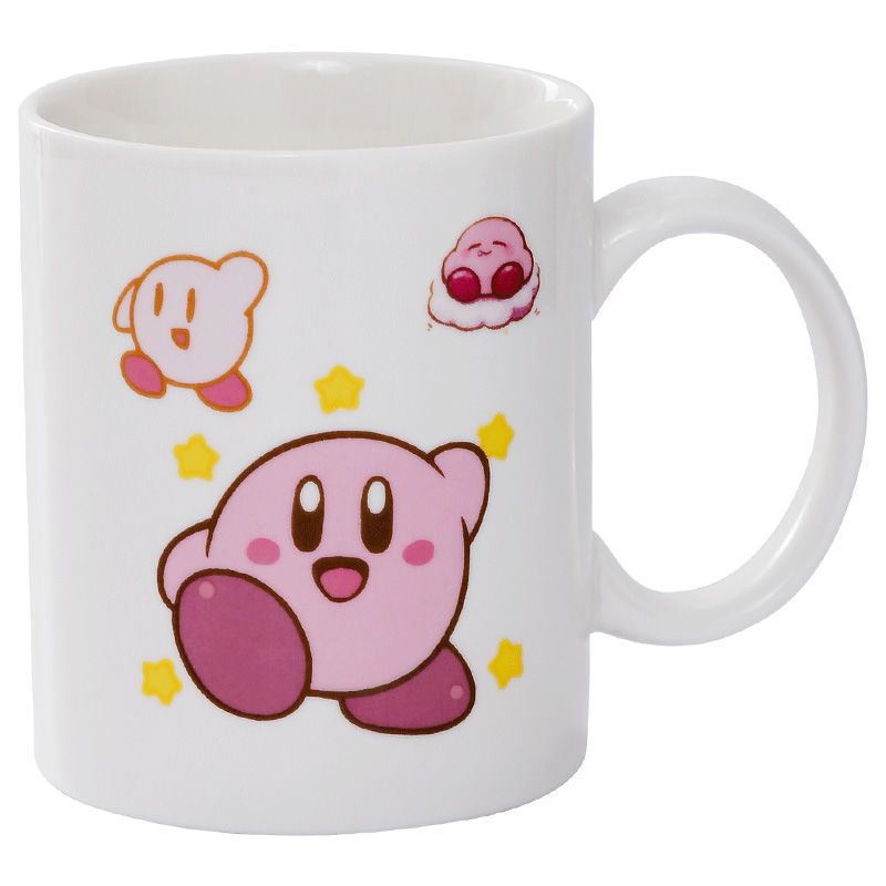 星之卡比陶瓷杯玉桂狗水杯卡通可爱女学生带盖杯子创意夏天奶茶杯