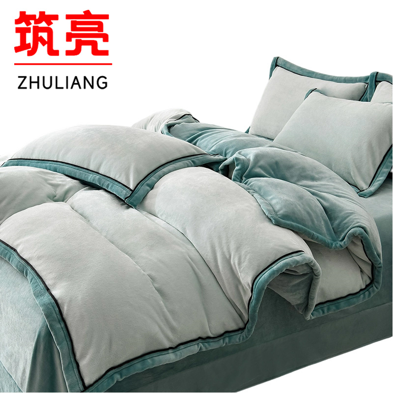 筑亮 牛奶绒三件套 N40 套高清大图