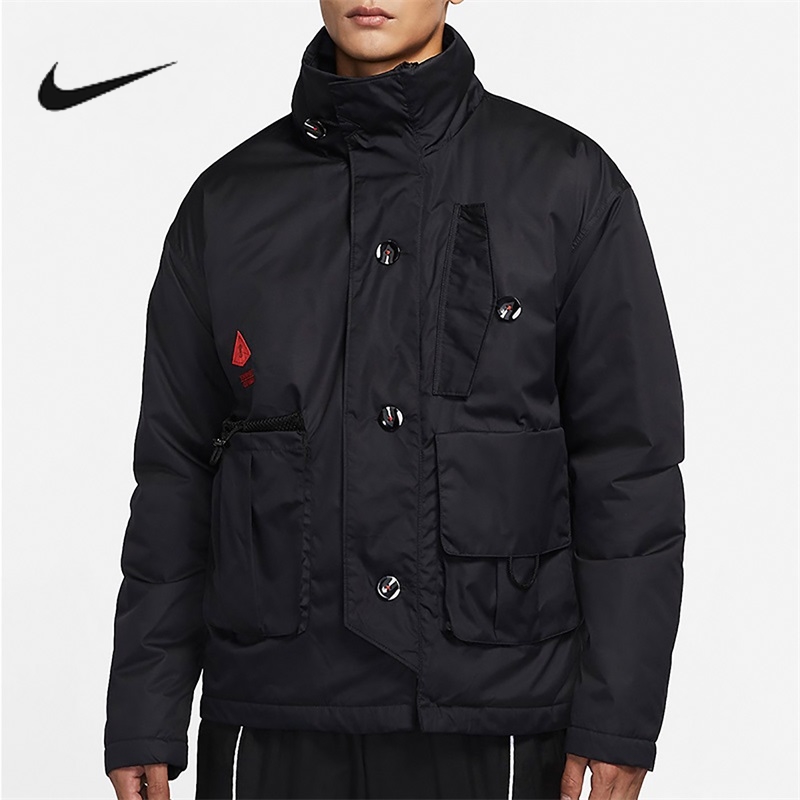 nike耐克男装棉服外套冬季欧文篮球运动夹克da6697-010