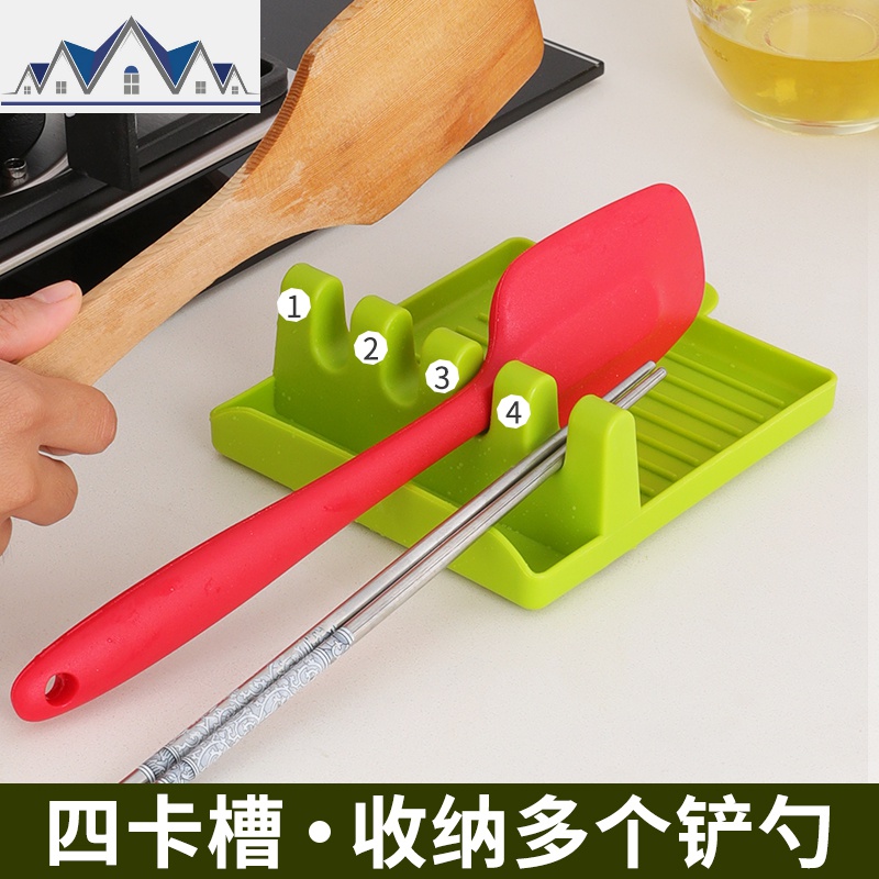创意家用汤勺垫筷子锅盖收纳厨房置物架台面放东西的架子 三维工匠高清大图