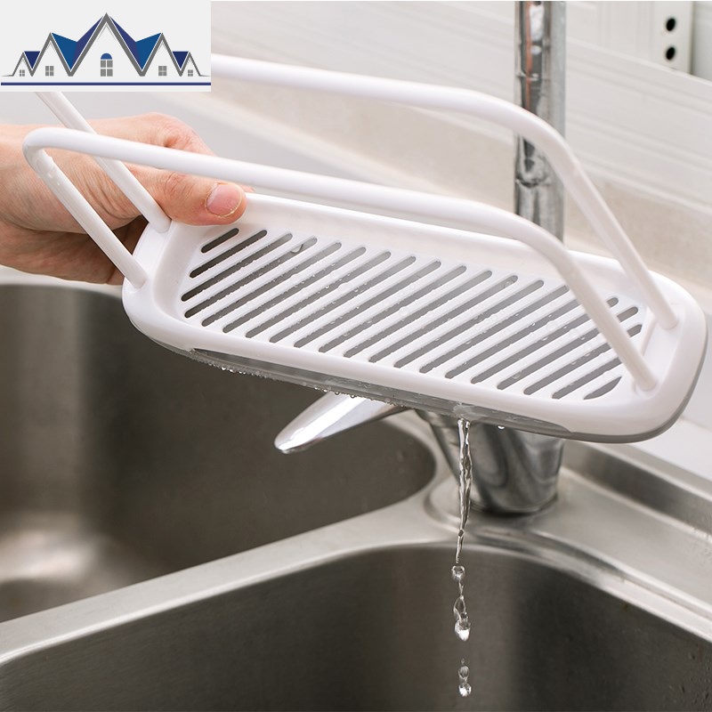 硅藻泥双杆抹布架厨房沥水洗碗布挂架毛巾架百洁布沥水架水池置物 三维工匠收纳层架高清大图