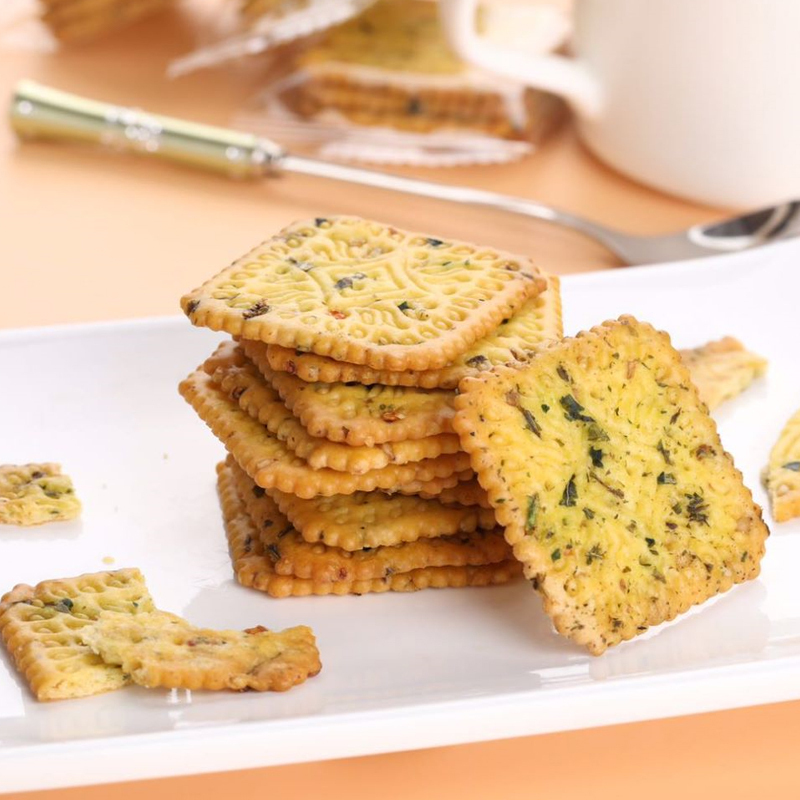 [整箱]十蔬小饼308克 有滋有味 满口蔬脆
