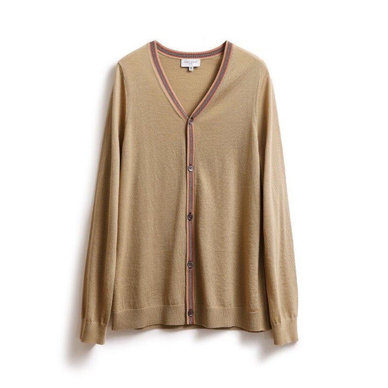 雪米贝奴气质薄款羊毛针织开衫女秋季v领显瘦外搭宽松上衣打底衫毛衣