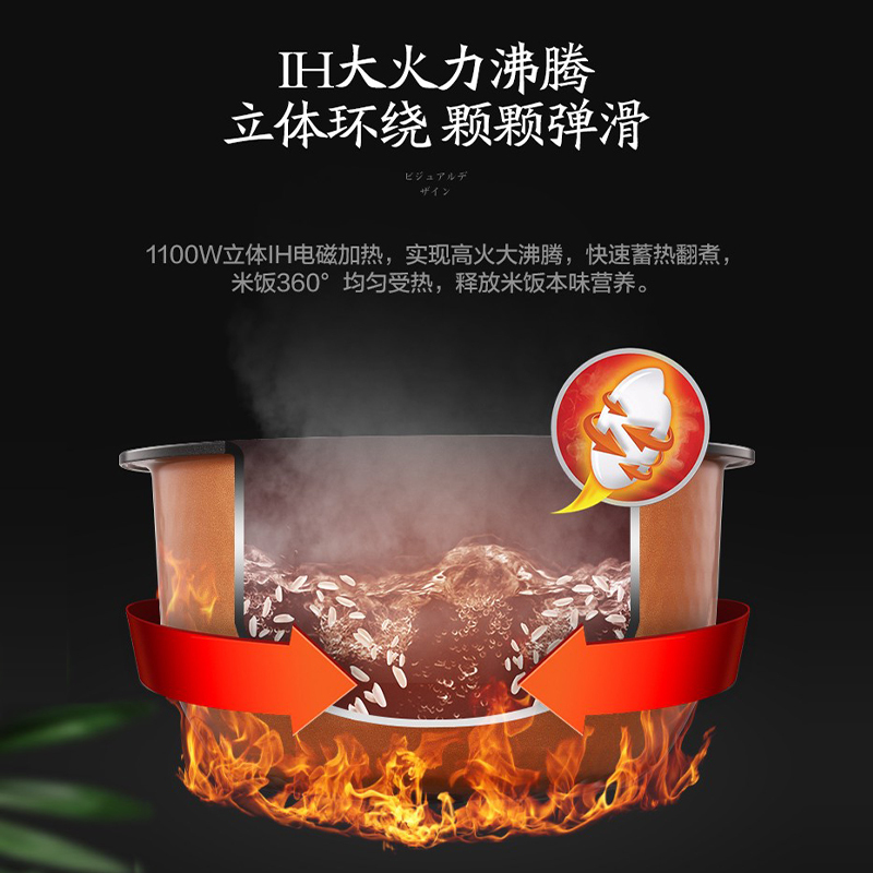 东芝(TOSHIBA)真空鲜电饭煲 日本原装进口电饭锅3L家用智能饭煲RC-10VRPC(K)