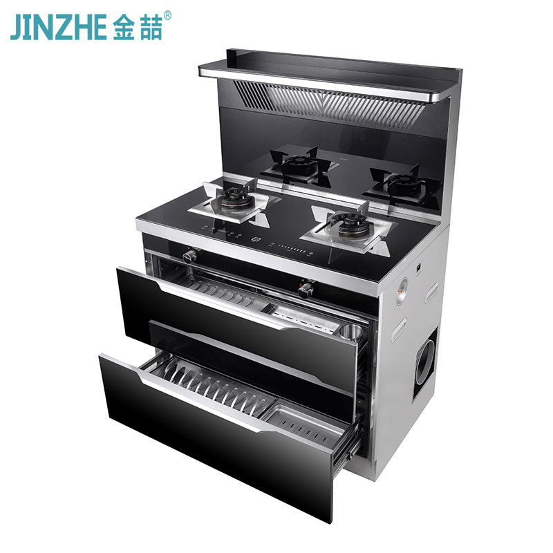 [苏宁自营]金喆(JINZHE) JZA2 油烟机燃气灶消毒柜一体集成灶家用一体灶 双眼天燃气灶二星消毒柜 家用集成灶