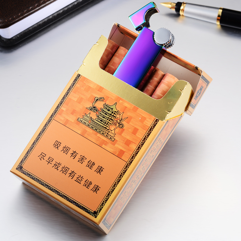 jobon中邦充气打火机男明火砂轮防风超薄创意定制刻字金属点烟器