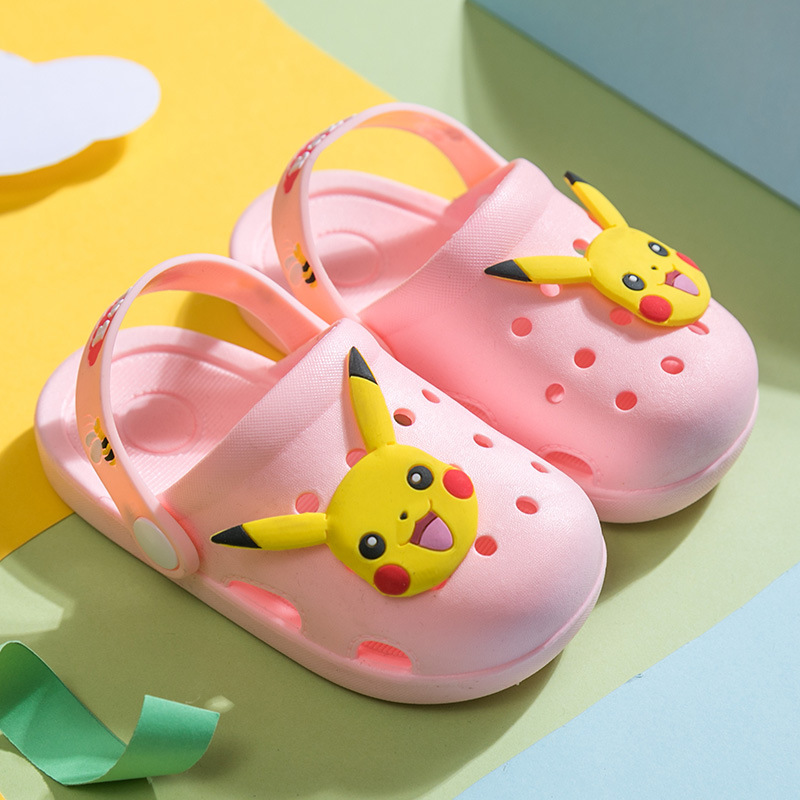 POKEMON皮卡丘儿童拖鞋男童凉拖鞋洞洞鞋女童鞋子夏季家居鞋902C-5
