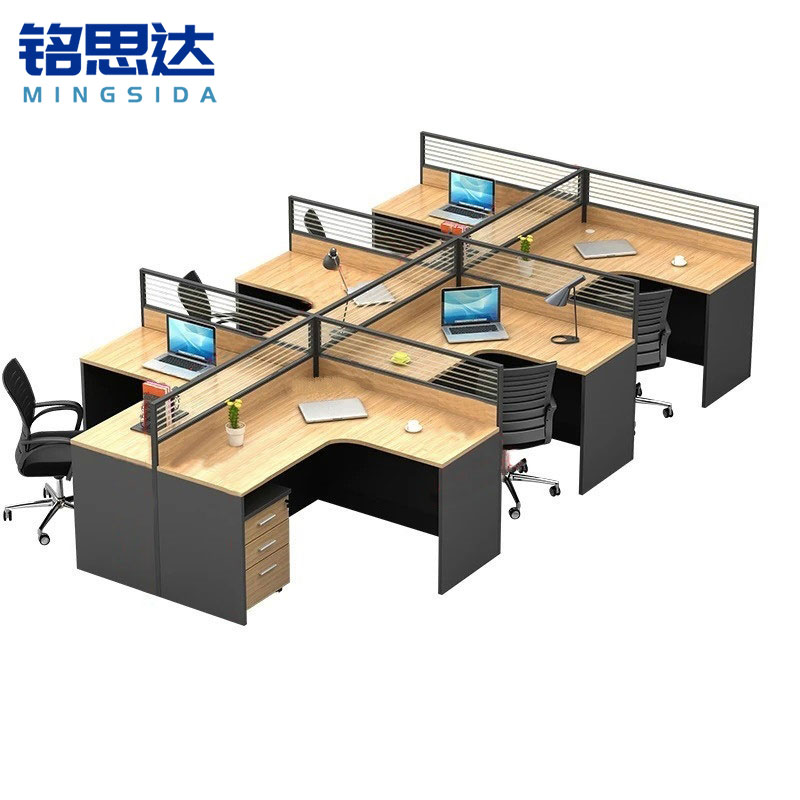 铭思达屏风工位办公桌六人位套