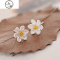 纯银耳钉女 925银饰韩版个性气质小花朵耳饰简约时尚耳环女 JiMi
