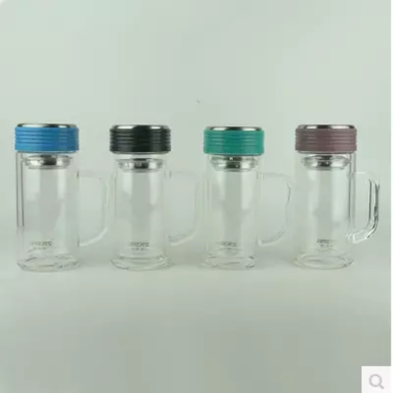 哈尔斯 乐享双层玻璃办公杯 HBL-400B-46 黑色 24只/箱(单位:箱)
