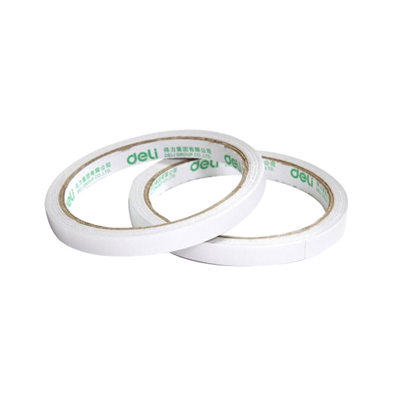得力 deli 30406办公文具棉纸双面胶带18mm*10y*80um(1卷/袋)*48(白)