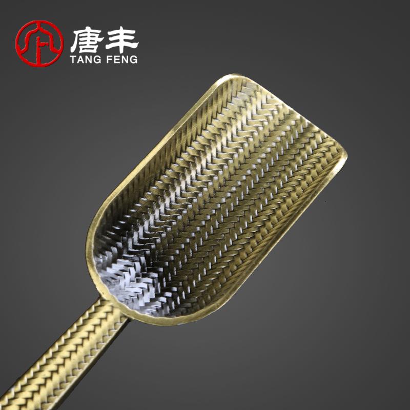 家柏饰(CORATED)铜制茶勺编织复古茶铲功夫茶道配件家用茶匙取茶衡量投茶器Z高清大图