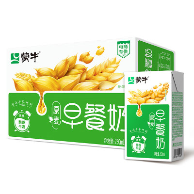 蒙牛 早餐奶原麦香味 250ml*16盒