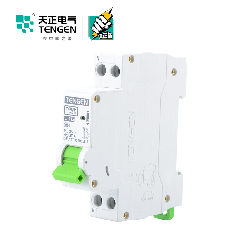 天正电气瑞彩系列TGBH-40 空气开关 6KA 1P+N C 20A 335013800226 微型断路器