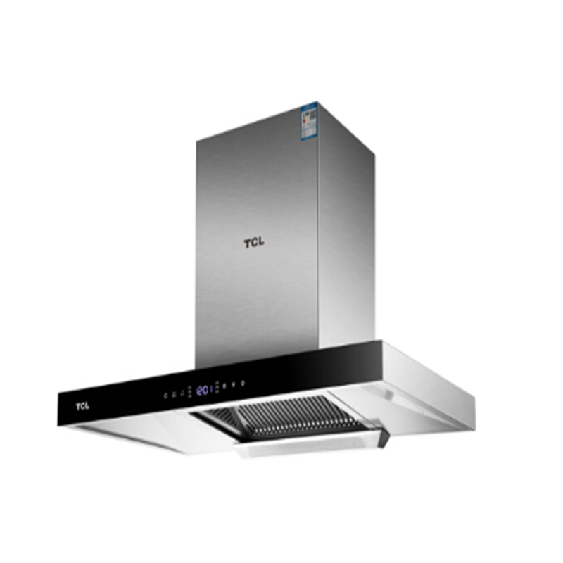 tcl油烟机cxw265tc06900mm触摸式强吸力顶吸油烟机白色风量15m06min