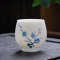 拓牌 茶杯 陶瓷素烧羊脂玉品茗杯五福梅花 功夫茶具品茗杯100ml TP016 jh