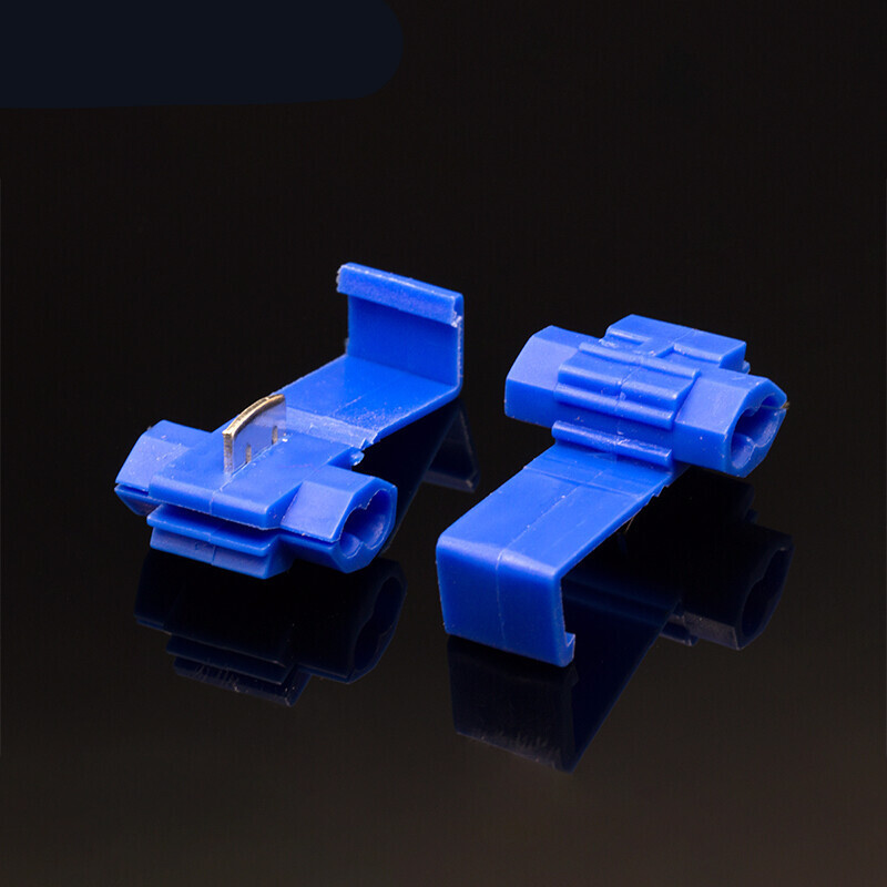 免剥线快速线夹蓝色电线连接器接线端子线卡子无损分接线器50只装