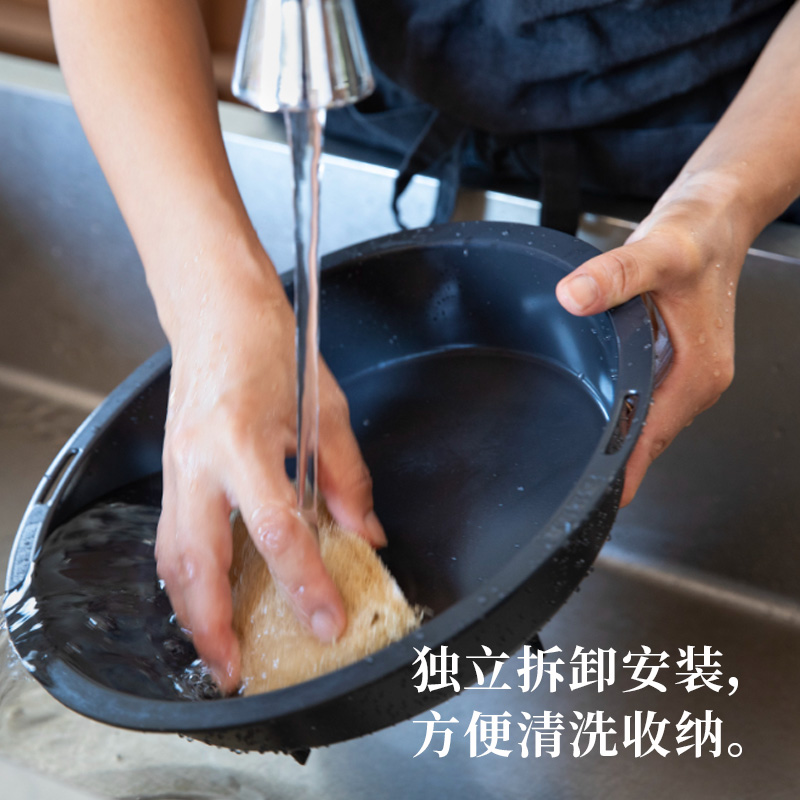 西罗卡多功能一体料理锅烤肉锅SQ-D1514D电烤盘可拆洗减烟家用蒸煮炒煎电烧烤炉涮火锅蒸锅 2L (不含土陶锅)高清大图