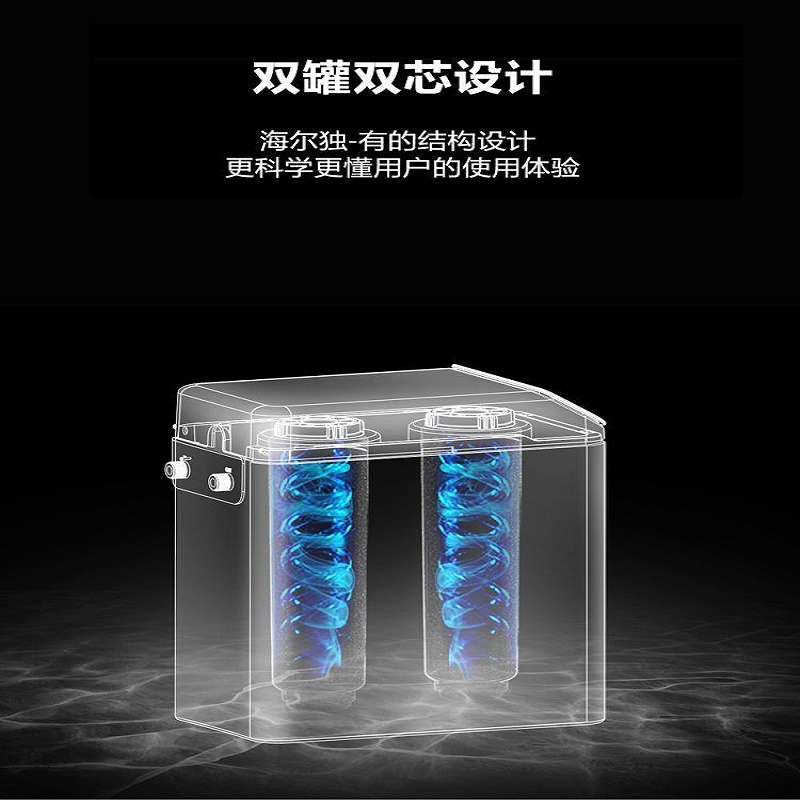 海尔(Haier)中央净水机家用HWP15-JR(WH)U1 玲珑机身 双罐双芯设计 WIFI智控 断电记忆 厨下安装