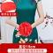 家柏饰(CORATED)剪彩花球 开业庆典用品道具结婚剪裁大红花托盘剪裁彩带 剪彩套装 4个花球连着