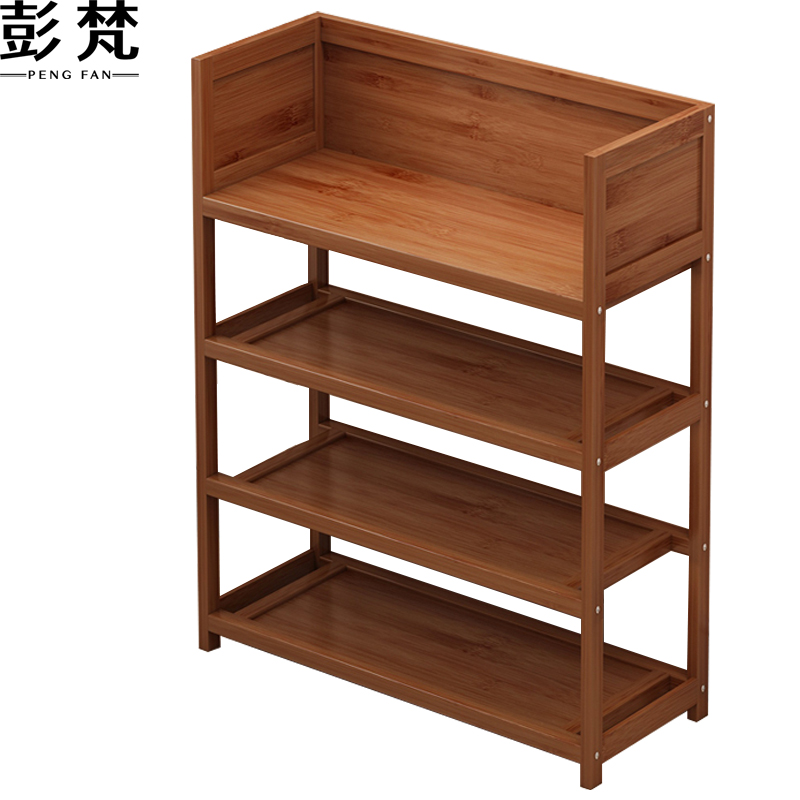 彭梵胡桃色鞋架高清大图