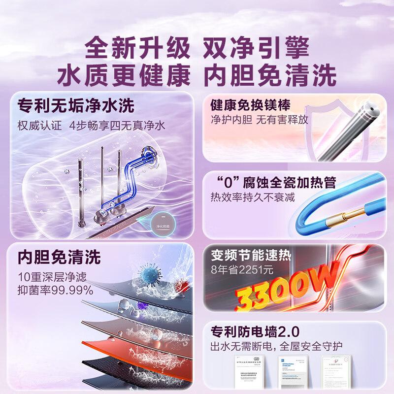 海尔 EC6002-MG7(U1) 60升电热水器 3300W变频