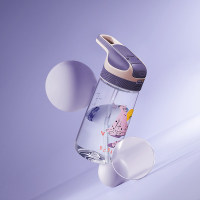babycare儿童水杯直饮杯运动鸭嘴杯防摔宝宝外出携带喝水吸管杯子300ml-珀尔里粉