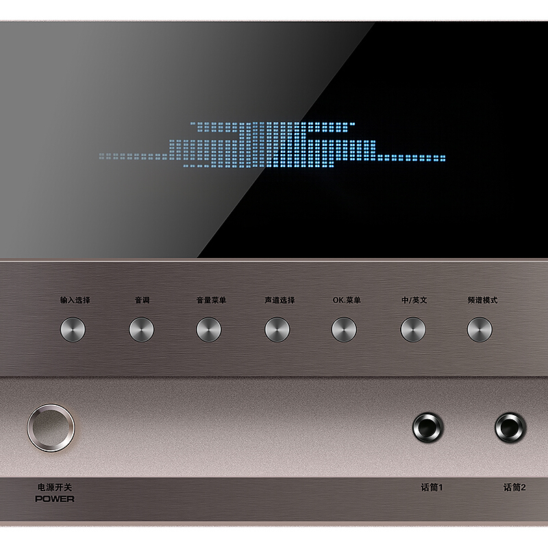 新科(Shinco)X-800 家庭影院5.1功放机 家用HIFI高清HDMI4K/3D音响功放(金色)