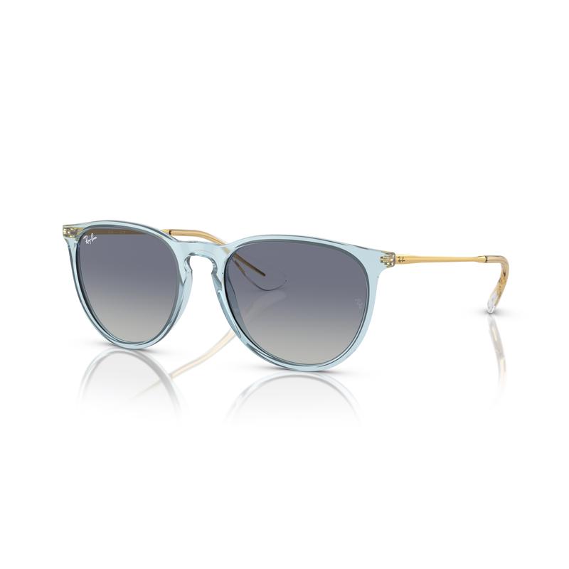 RayBan女士时尚经典复古太阳镜 潮流精致轻便舒适百搭驾驶墨镜 送女友 Transparent_Light_Blue_Gold_Gr