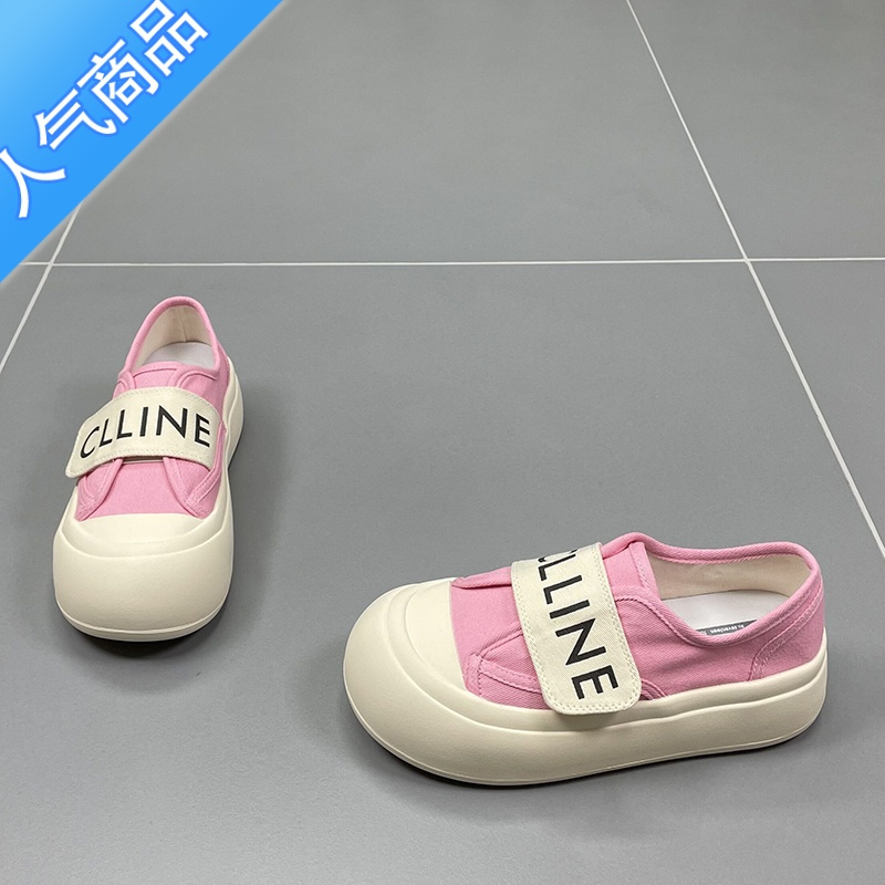 SUNTEK帆布休闲板鞋女2023夏季新款圆头魔术贴透气厚底百搭运动鞋