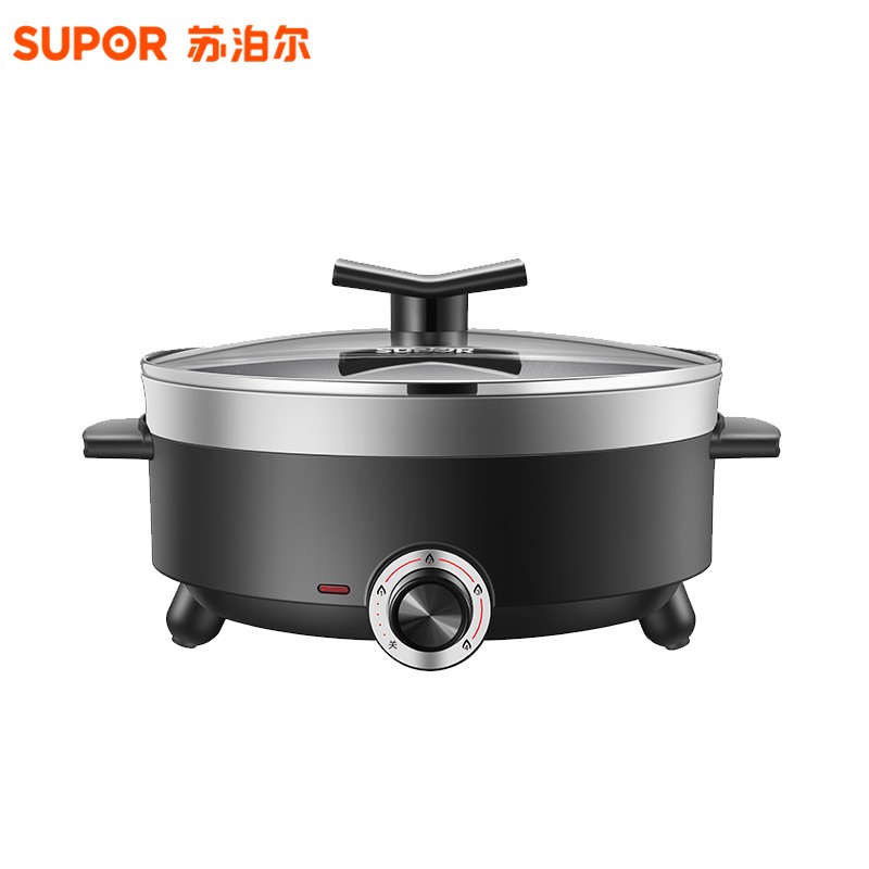 苏泊尔(SUPOR)家用电锅多功能煎烤机电煮锅炒菜烧烤一体电锅4升大容量多用途不粘锅 H28YK12 多用途火锅