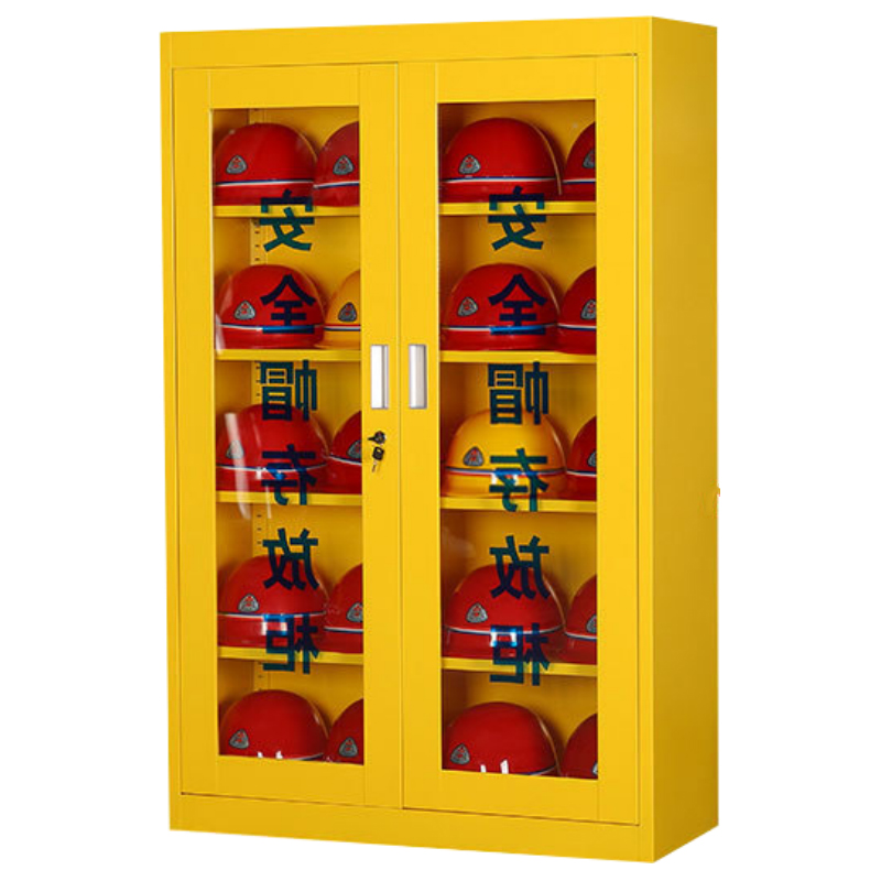 凌迪星黄色20顶安全帽柜30*36*140cm台高清大图