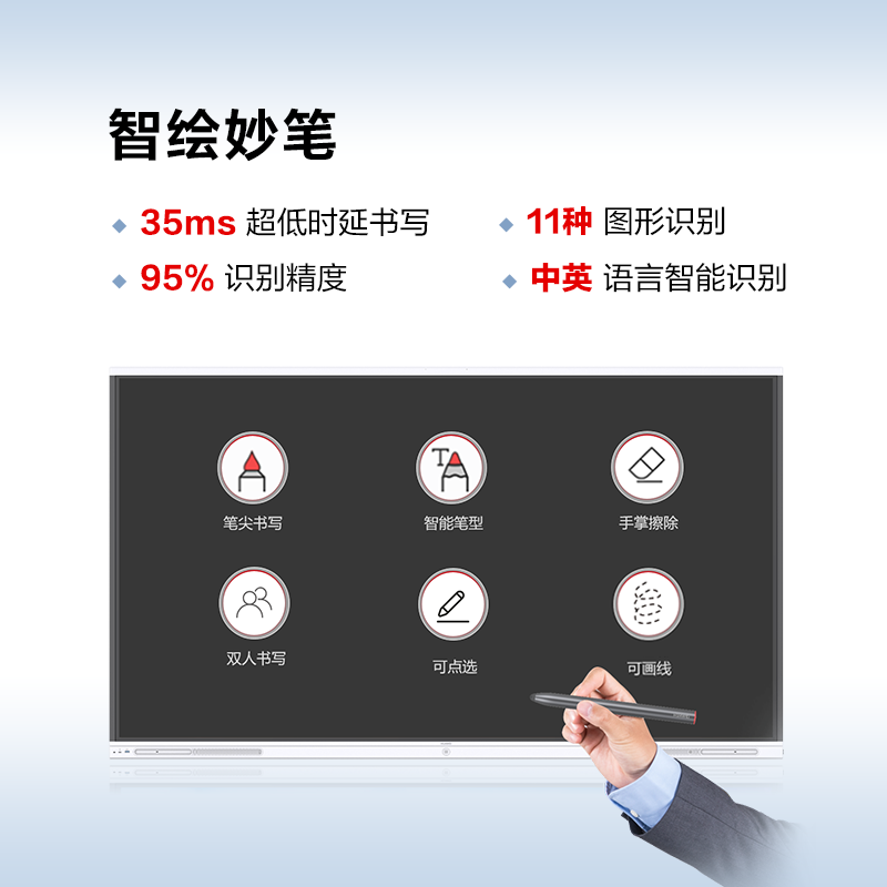 华为会议平板一体机IdeaHub Board企业办公宝会议智慧屏电子白板 65英寸安卓+移动支架[8G+64G超大运行]