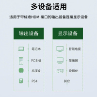 晶华 HDMI线2.0版 4K数字高清线 笔记本电脑机顶盒连投影仪显示屏数据连接线 合金黑色1.5米 H630E