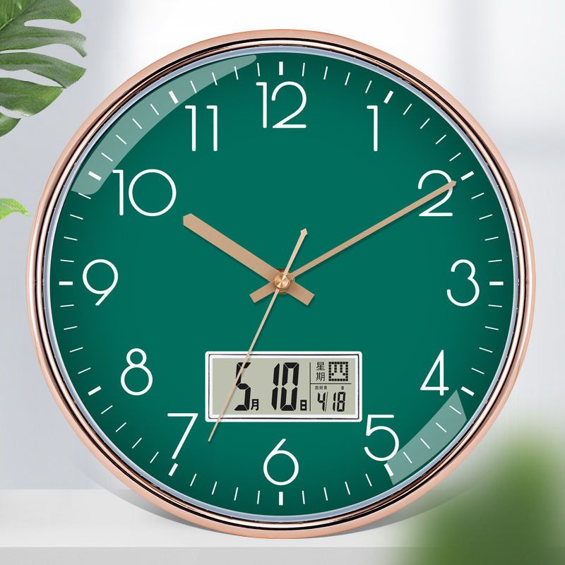 铭侣挂钟客厅挂钟表客厅现代简约挂表卧室家用时钟墙上免打孔石英钟