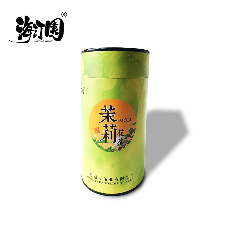 海汀园 绿汀茉莉花茶银毫125g 桶高清大图