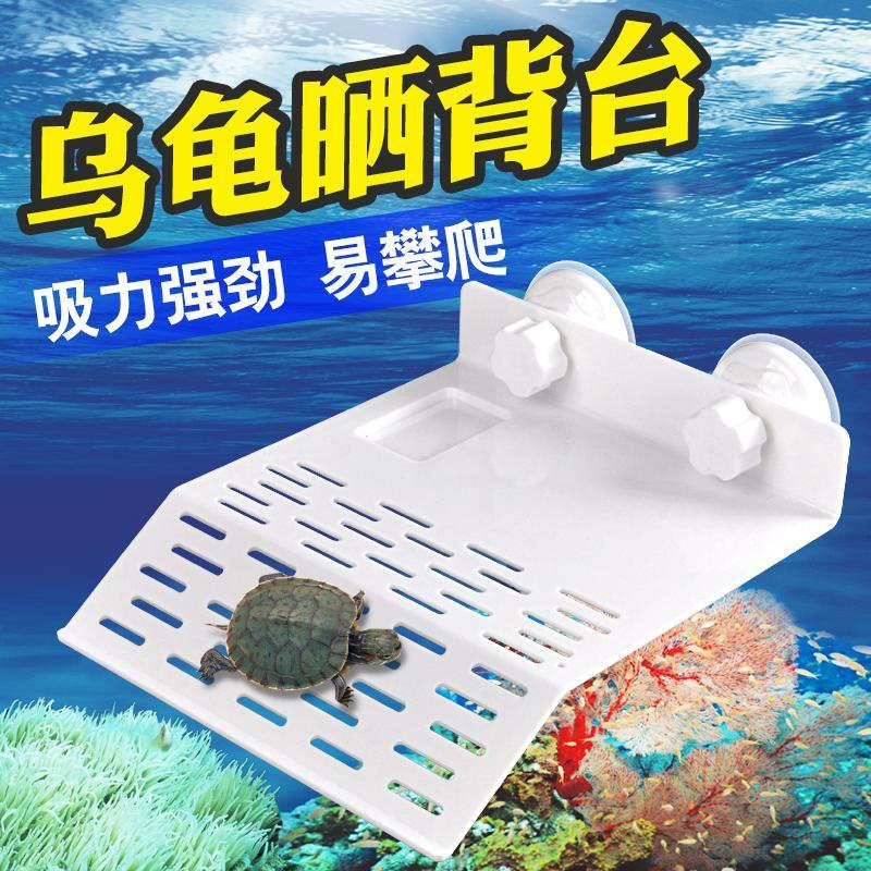 乌龟晒台爬台晒龟台乌龟晒背台浮台浮岛爬坡水陆缸水族箱造景大号 白色小号(送龟粮)