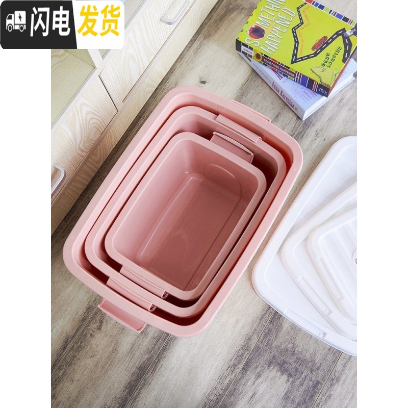 三维工匠资料整理塑箱盒学生床上办公室大号宿舍小型桌面物收纳储日式放收纳箱收纳箱高清大图