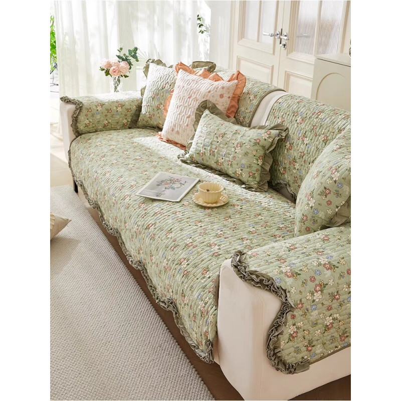 维诺亚小清新沙发垫碎花田园沙发套罩布艺三人沙发通用盖布巾四季款高清大图