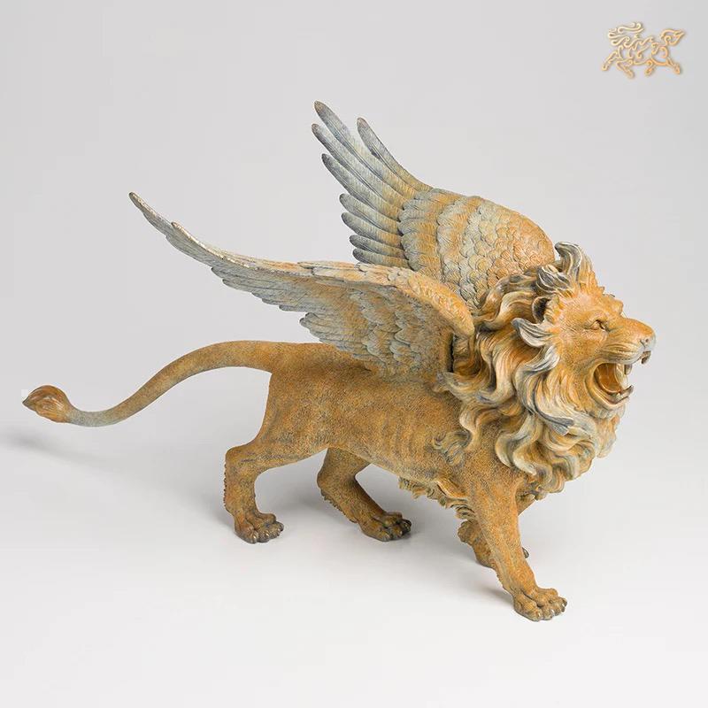 美帮汇全铜摆件飞狮家居饰品铜工艺品摆件