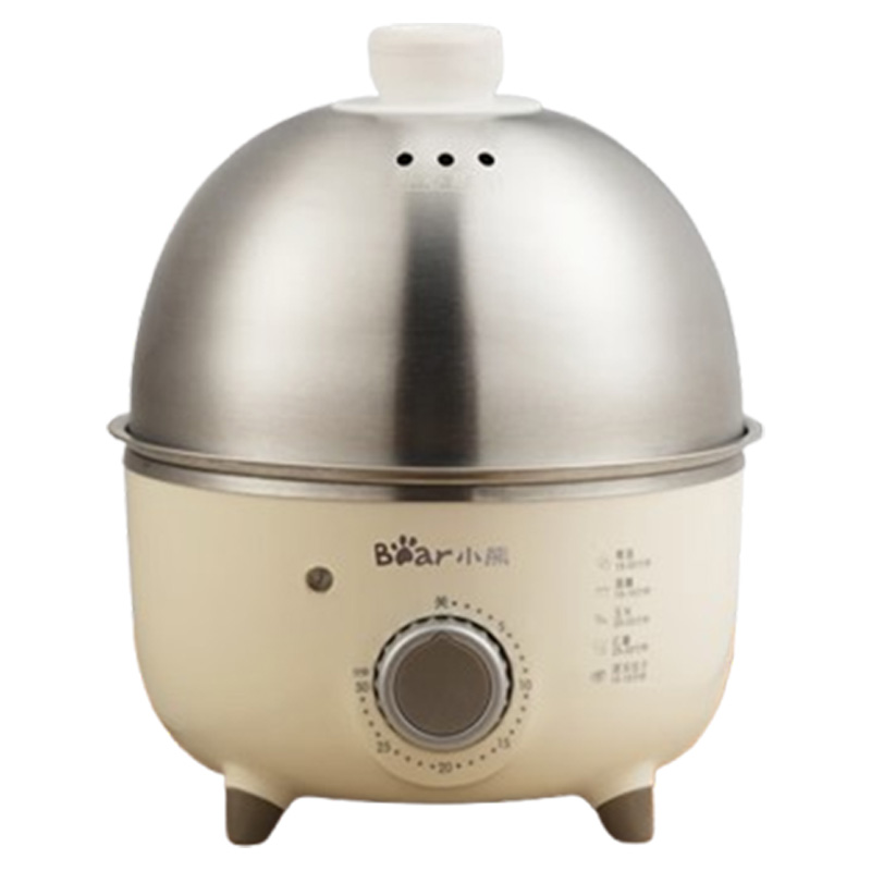 小熊煮蛋器小型家用智能定时不锈钢自动断煮蛋器ZDQ-B07C3