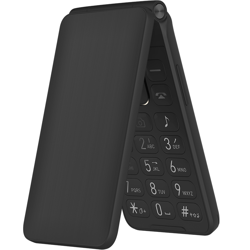 乐丰lephoned2黑色经典翻盖老人手机大屏大字大声老人机移动联通2g