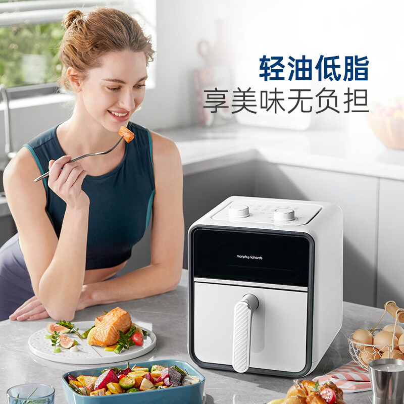 摩飞电器 空气炸锅MR8103 富士白 3.5L黄金容量 家用透明视窗炉灯 小型空气炸烤箱电炸锅 简易操作高清大图